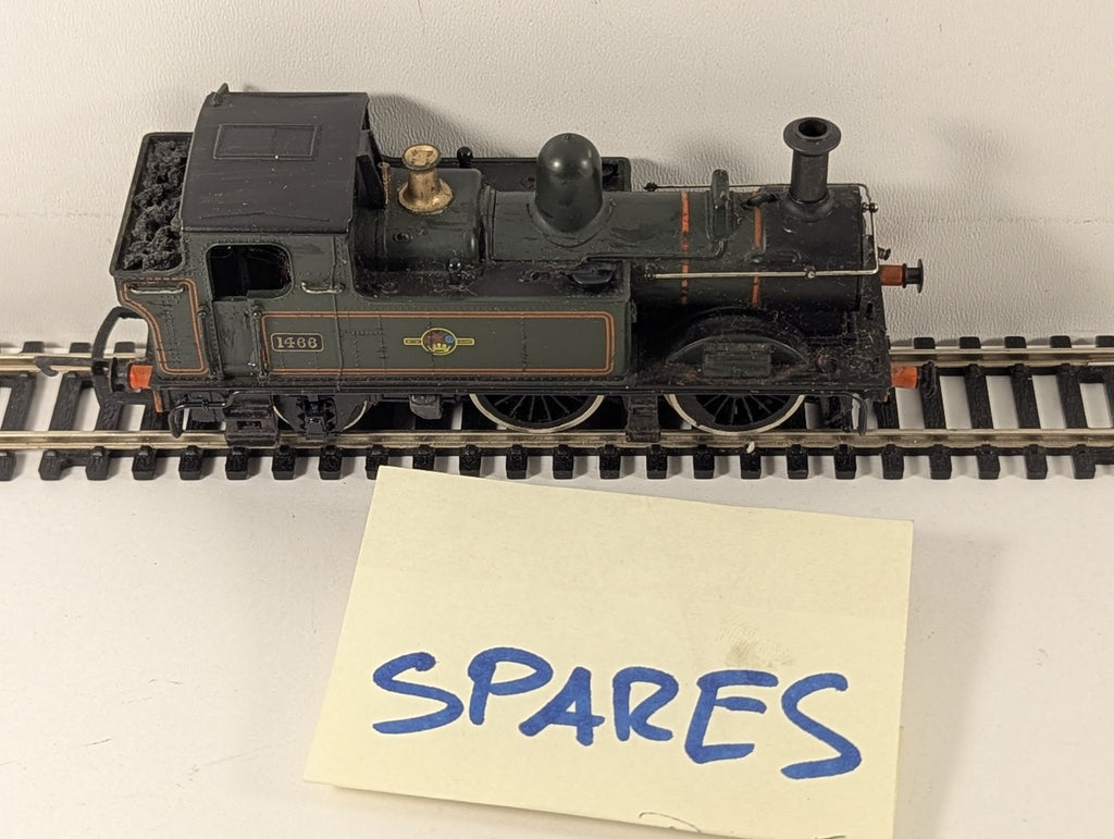Airfix OO Gauge GWR 1400 Class 0-4-2T Steam Locomotive 1466 BR Lined Green