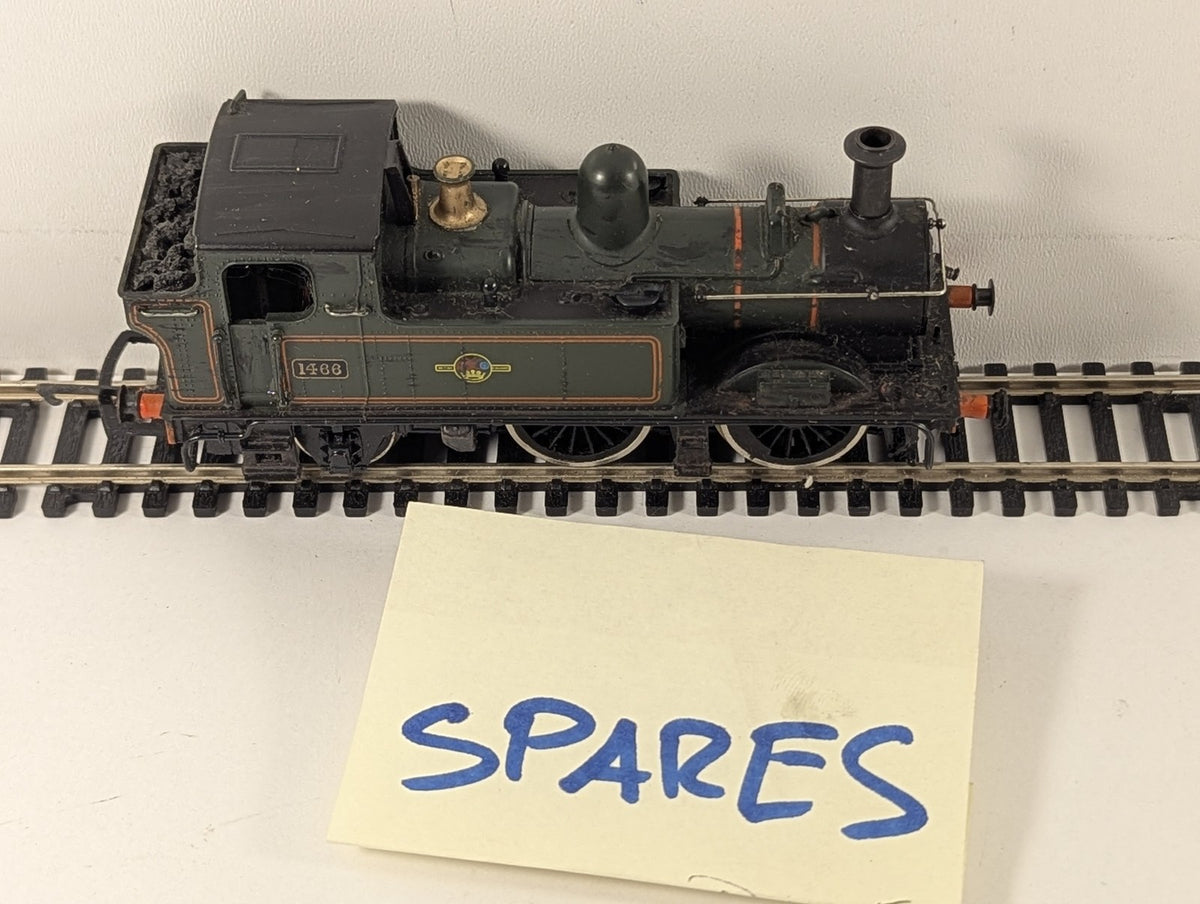 Airfix OO Gauge GWR 1400 Class 0-4-2T Steam Locomotive 1466 BR Lined Green