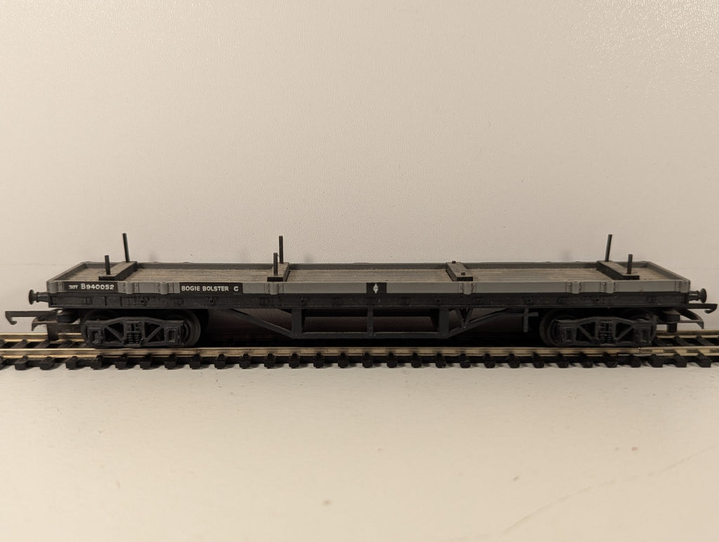 Tri-ang R110 OO Gauge BR Grey Bogie Bolster Wagon