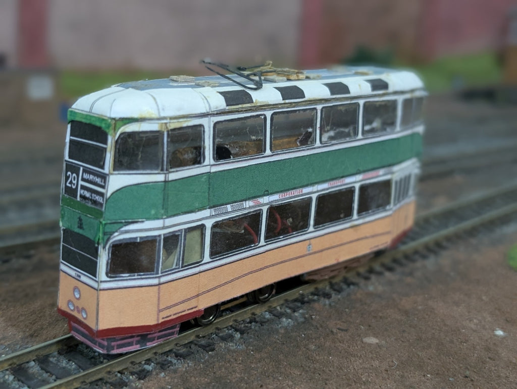 Kitbuilt Glasgow Coronation Tram – Card Kit by Alphagraphix A finely constructed