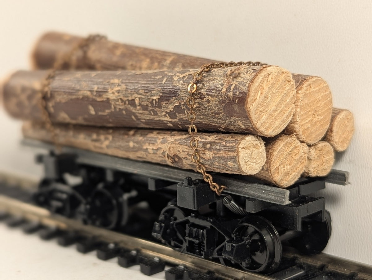 Mehano HO Gauge Log Wagon with Wood Load Goods Wagon Grey