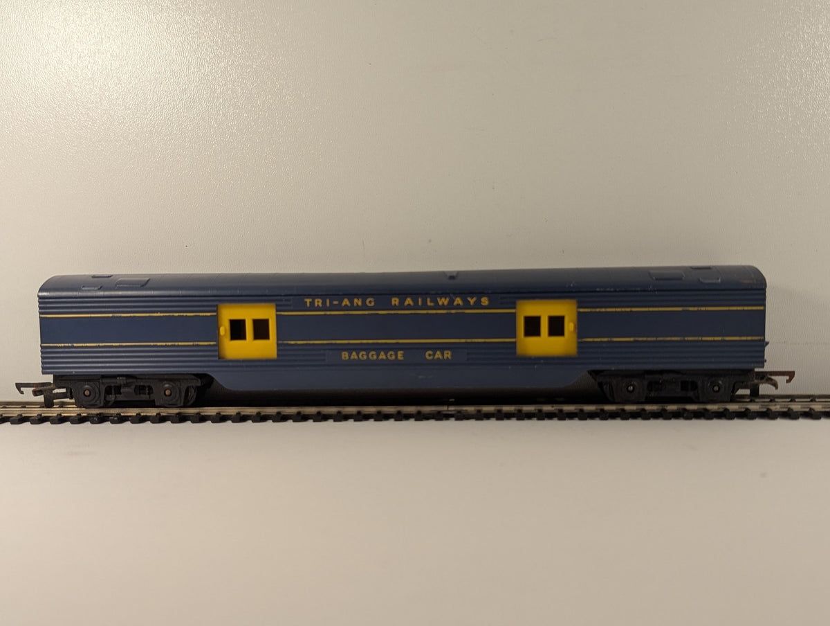 Tri-ang OO Gauge Transcontinental Baggage Car Passenger Coach Blue & Yellow R128
