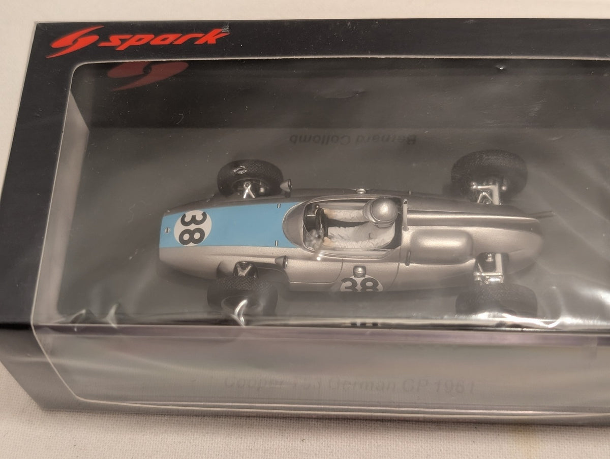 Spark 1:43 Cooper T53 German GP 1961 Bernard Collomb Die-cast Model Car 38