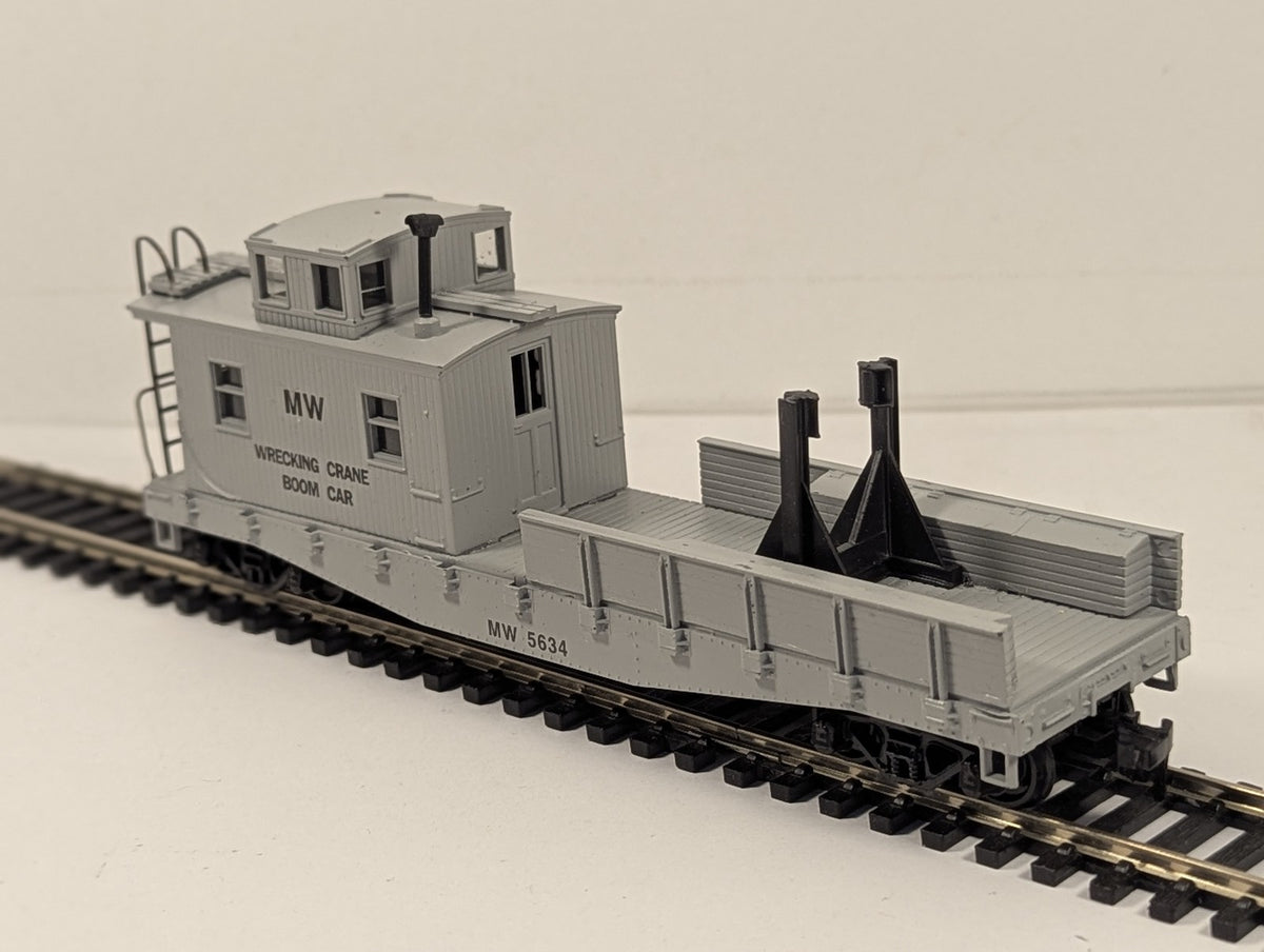 Athearn HO Scale Wrecking Crane Boom Car Rolling Stock MW 5634