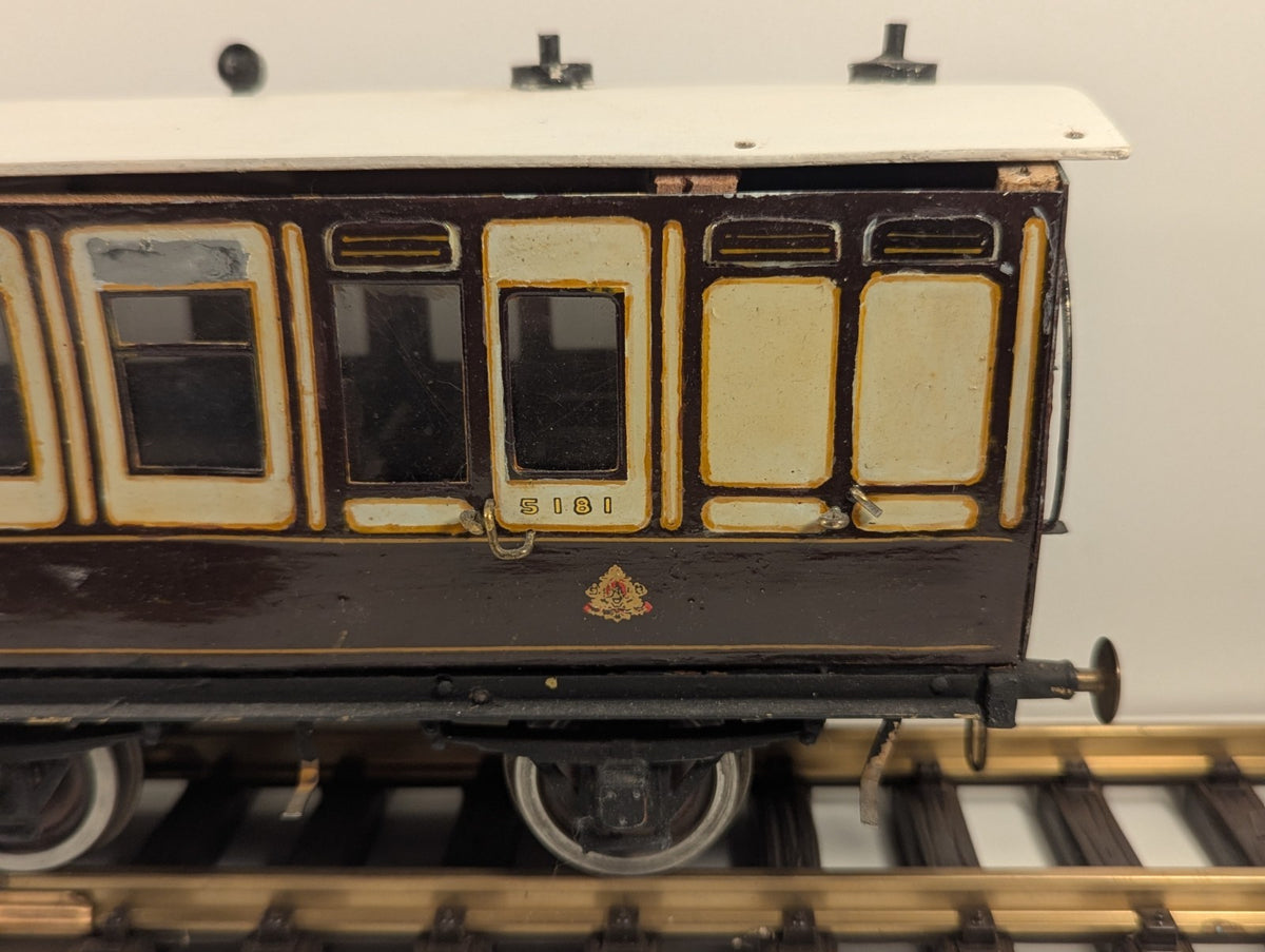 O Gauge LNWR 6 Wheel Passenger Coach G Gauge Wheels