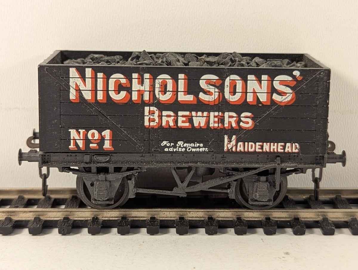 British Trix OO Gauge Nicholsons Brewers 7-Plank Open Wagon Goods Wagon 1 5001