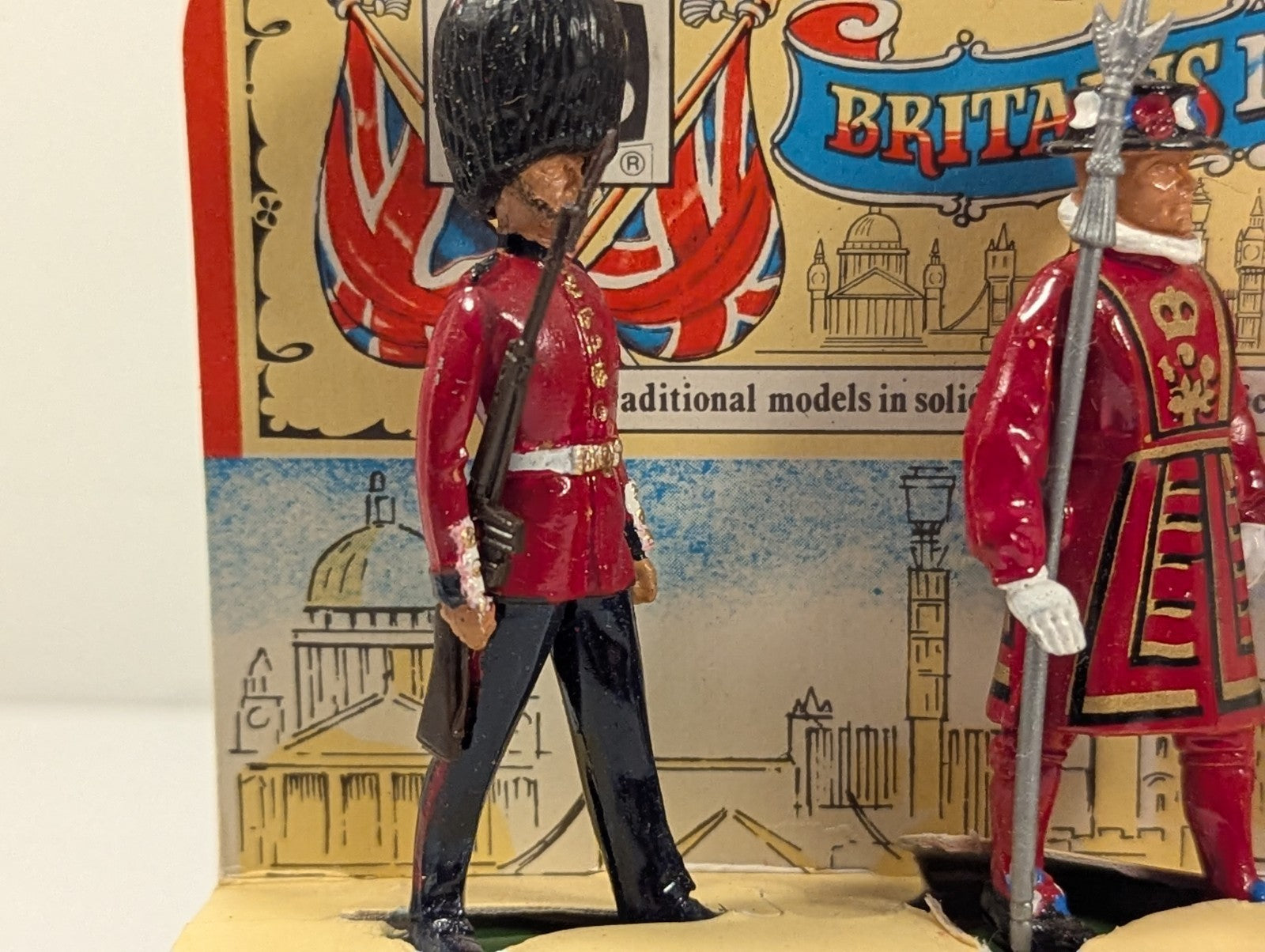 Vintage 1950s Britains British Life Guard Cast Lead Figures Pack of 3