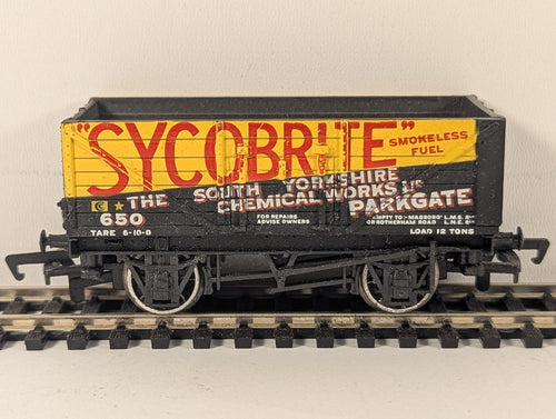 Bachmann OO Gauge 7 Plank Wagon 'Sycobrite' Goods Wagon 650