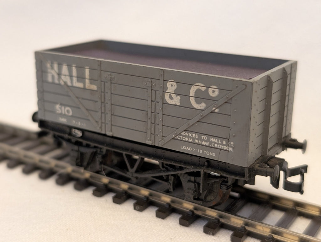 British Trix OO Gauge Private Owner 7-Plank Open Wagon 510 Hall & Co