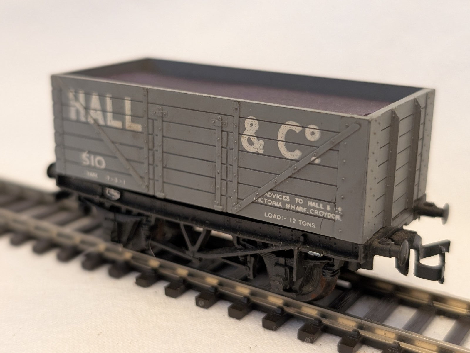 British Trix OO Gauge Private Owner 7-Plank Open Wagon 510 Hall & Co
