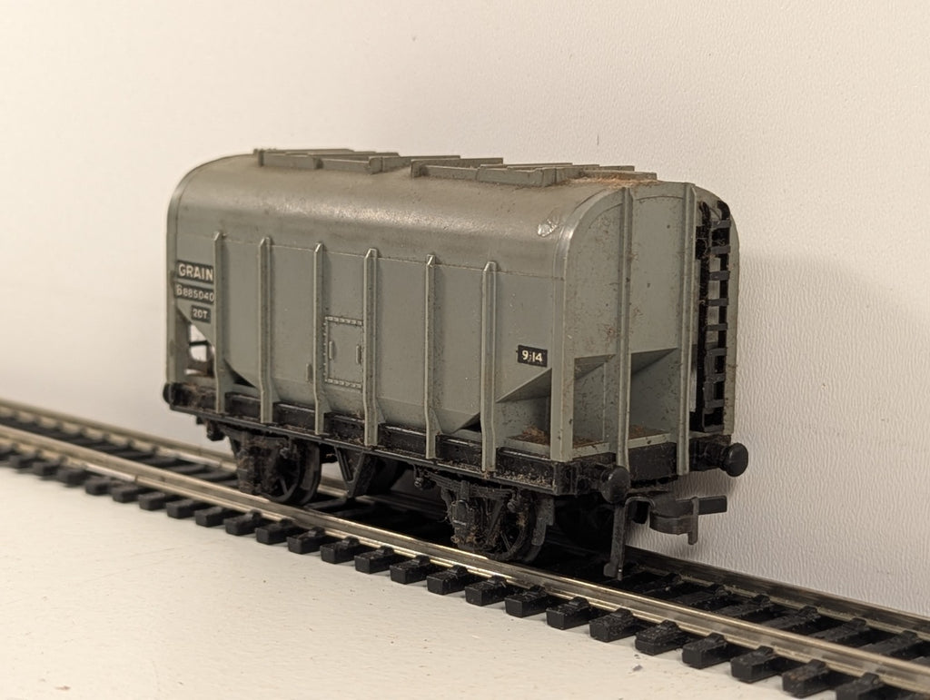 Hornby Dublo 32067 OO Gauge Grey 20-Ton Bulk Grain Wagon - Boxed