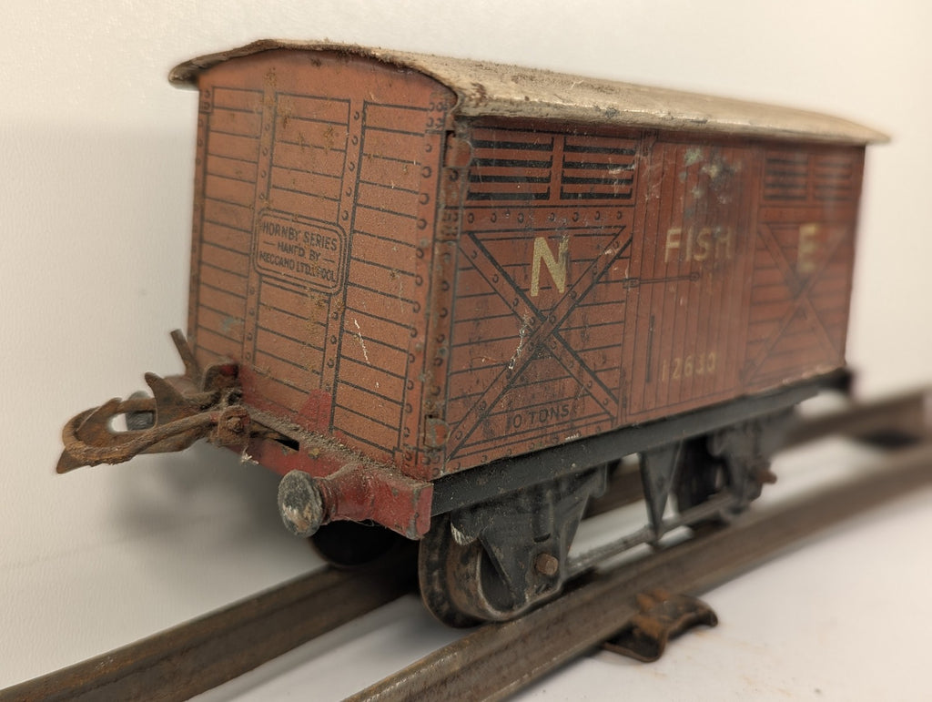 Hornby O Gauge No. 1 Fish Van Goods Wagon 12630 LNER brown