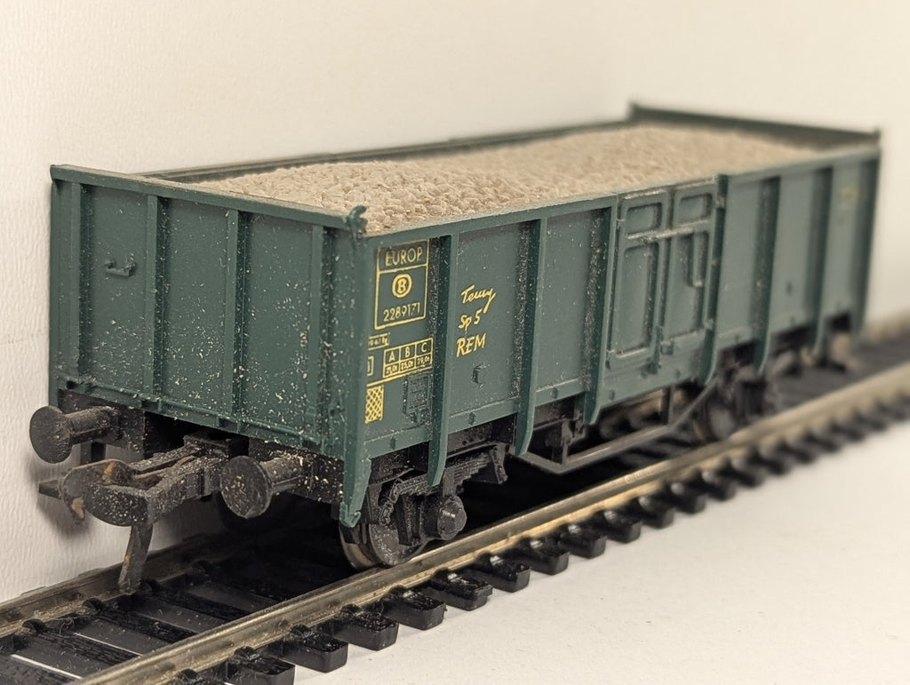 Fleischmann HO Scale SNCB Europ Open Wagon with Load 2289171 SNCB Green 5202