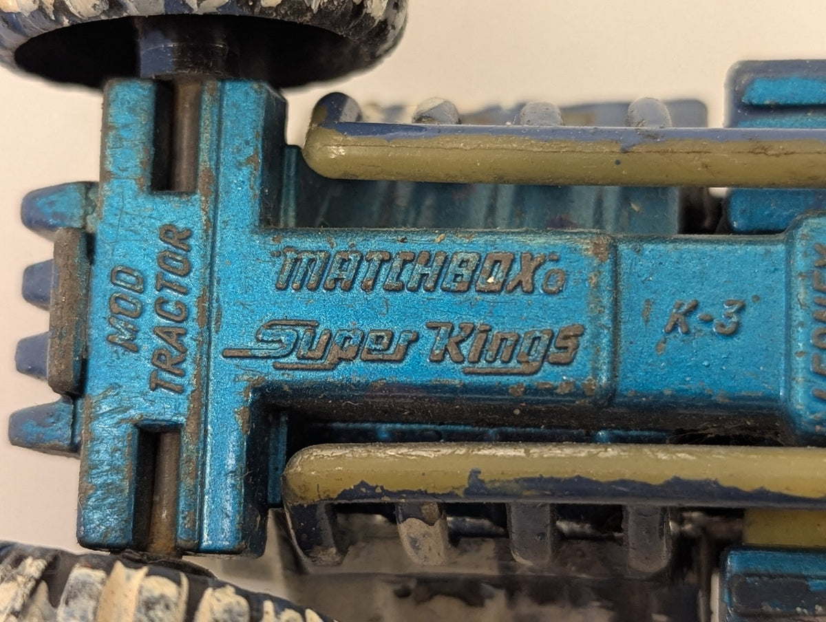 Matchbox Mod Tractor Die-cast Model Tractor Metallic Blue K-3