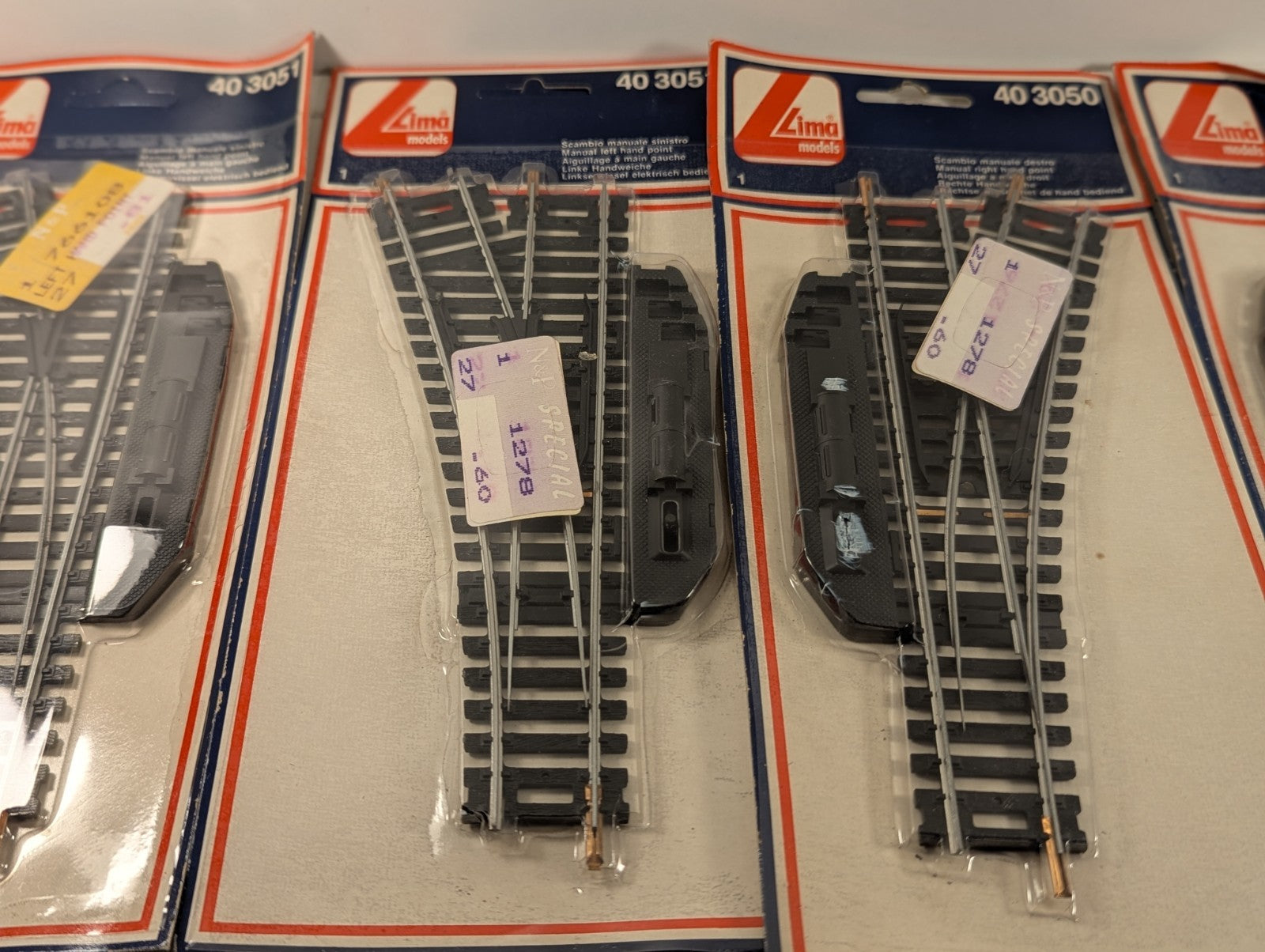 Lima OO Gauge 40 3050 40 3051 Left and Right Hand Manual Points Job