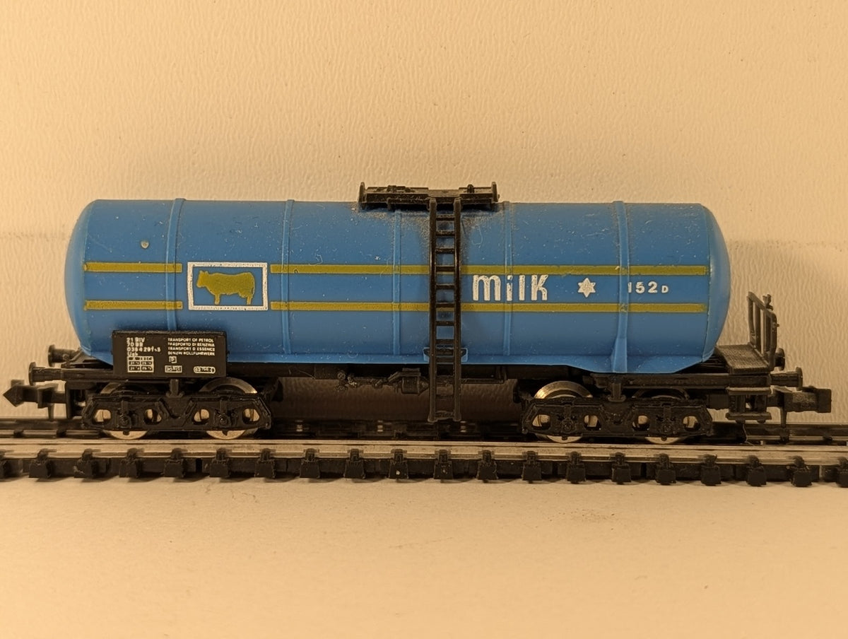 Lima N Gauge Bogie Milk Tanker Wagon Tank Wagon 152 D Blue