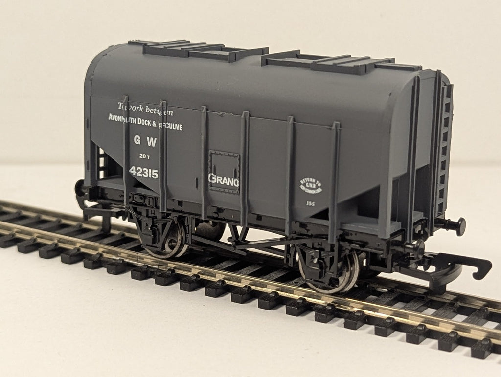 Dapol OO Gauge GWR Avonmouth Bulk Grain Hopper Goods Wagon 42315 GWR Grey B528
