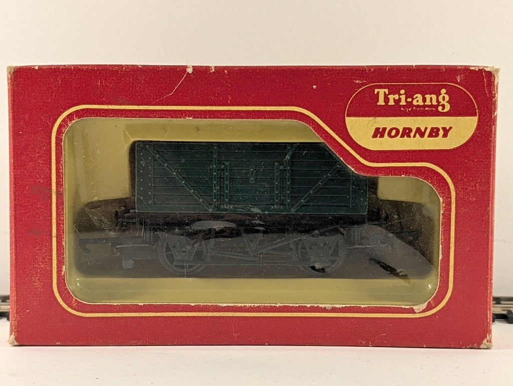 Tri-ang Hornby OO Gauge Goods Wagon with Drop Sides Green R113