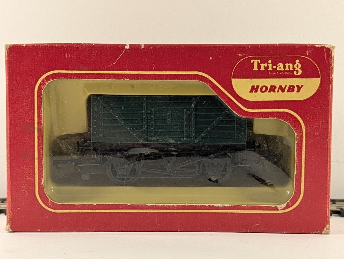 Tri-ang Hornby OO Gauge Goods Wagon with Drop Sides Green R113