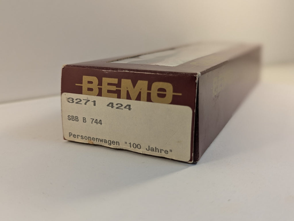 Bemo 3271 424 HOe Gauge SBB B 744 "100 Jahre"First & Second Class Coach - boxed