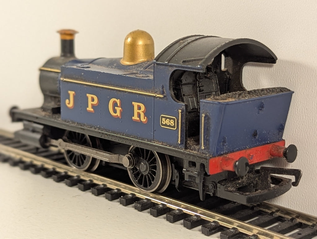 Hornby J.P.G.R. 568 0-4-0 Steam Locomotive – Blue & Black – OO Gauge