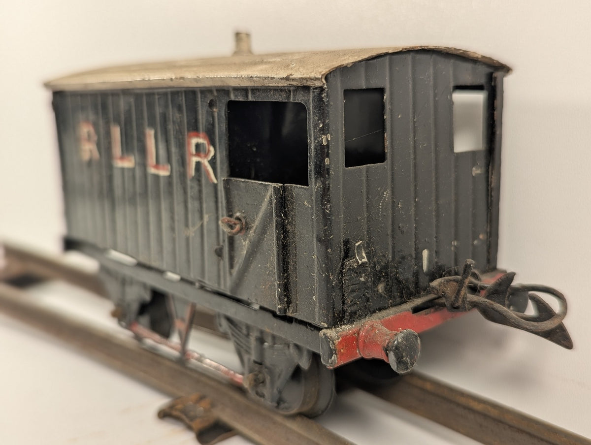 Hornby O Gauge No. 1 Goods Brake Van RLLR Repainted Black