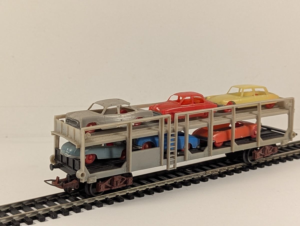 Jouef HO Gauge Bogie Double-Deck Car Transporter Goods Wagon Grey 654