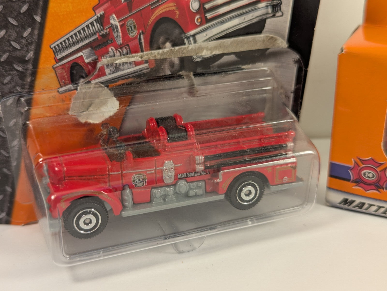 Matchbox Diecast Fire Flooder and MBX Station No 1 Fire Engine Pair