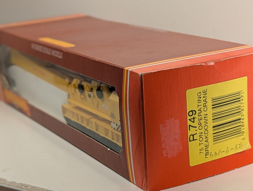 Hornby OO Gauge R749 BR Yellow 75 Ton Operating Breakdown Crane DB966111
