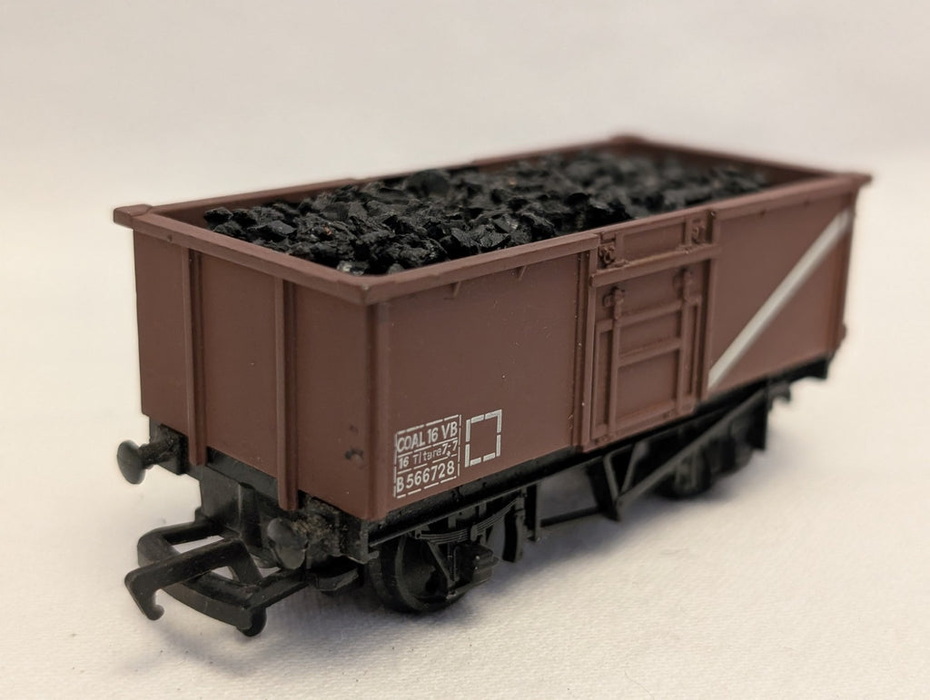 Mainline OO Gauge 16 Ton Steel Mineral Wagon Goods Wagon B566728 BR Brown