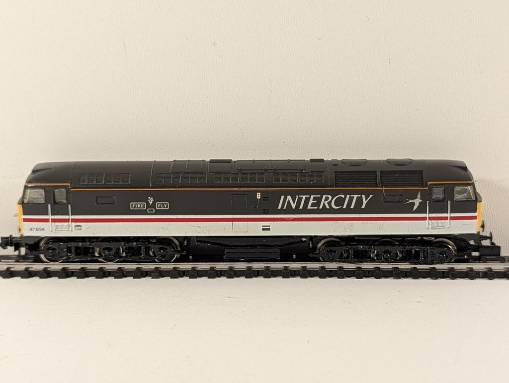 Graham Farish N Gauge Class 47 Diesel Locomotive 47834 InterCity Swallow