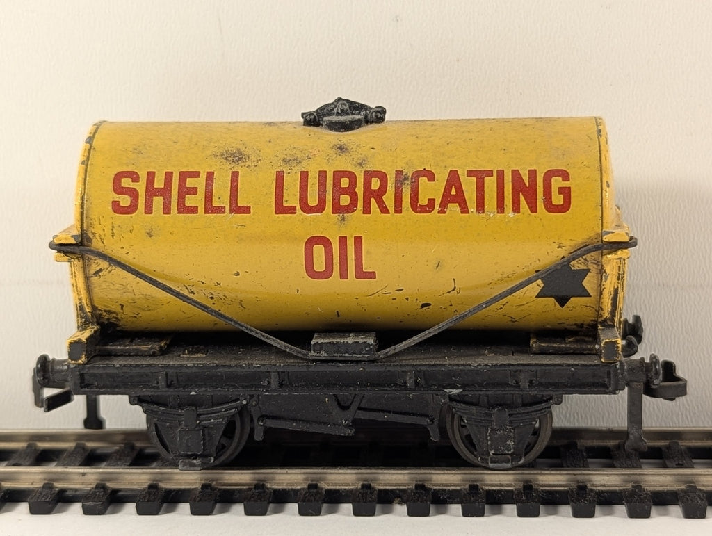 Hornby Dublo OO Gauge Shell Lubricating Oil Tank Wagon Goods Wagon Shell Yellow