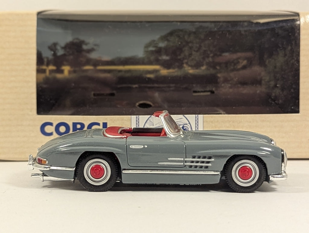 Corgi Mercedes 300 Open Top Die-cast Car BCD 798B Grey with Red Interior 96411