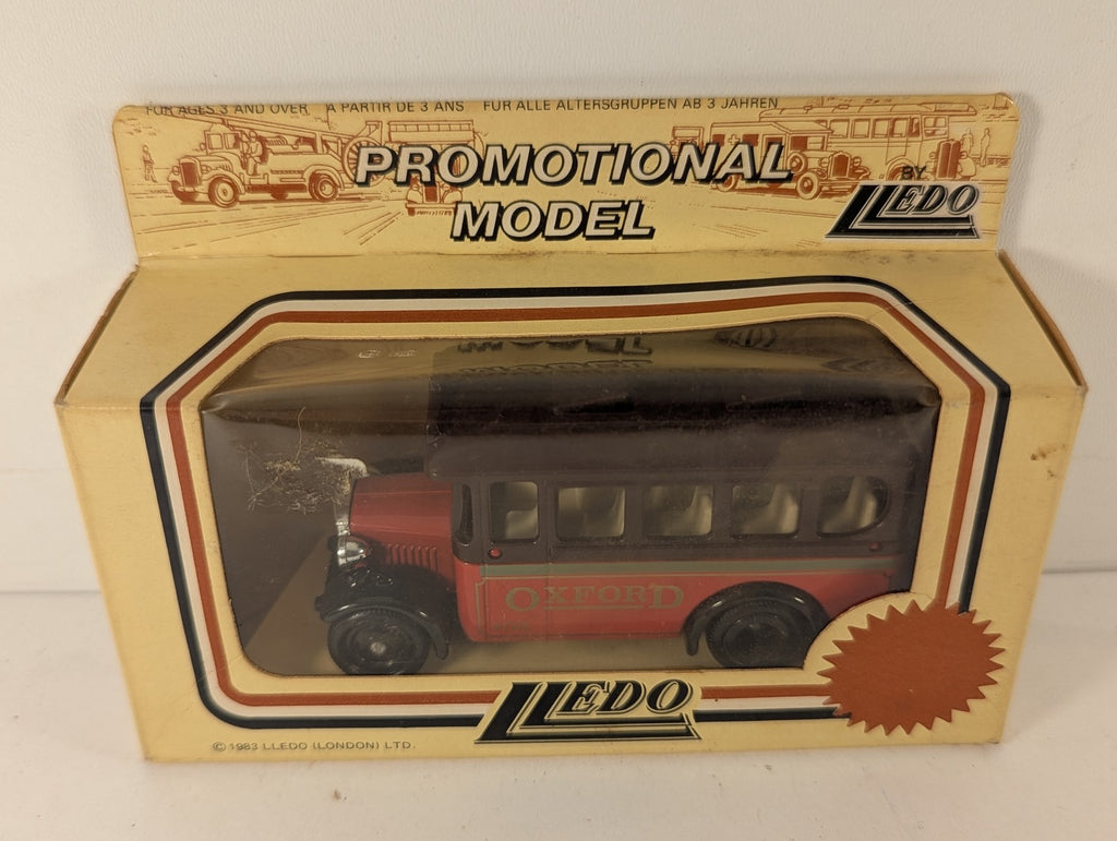 Lledo Vintage Ford Model T Bus Die-cast Bus 103 Oxford Red & Brown
