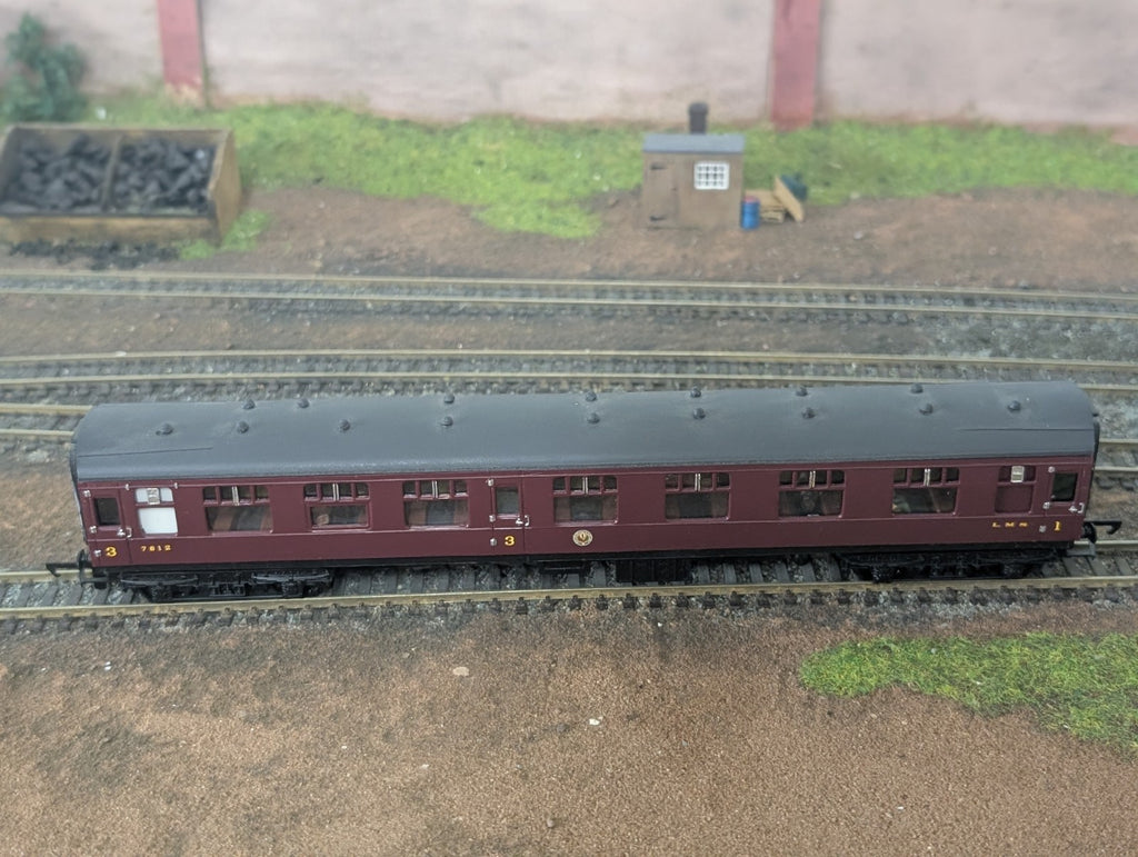 Triang LMS Coach 1st/ 3rd Class Repainted Renumbered 7812