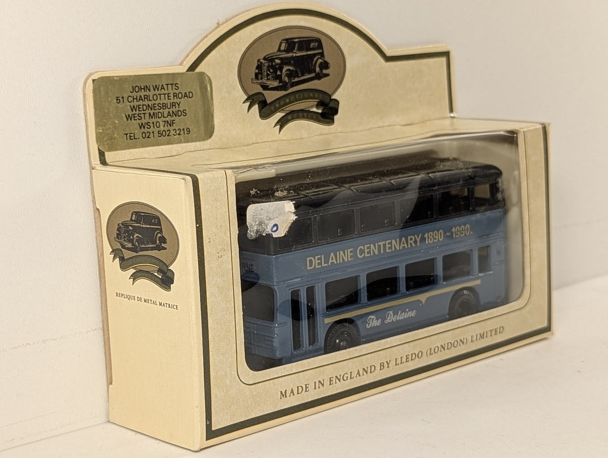 Lledo Double Decker Bus - Delaine Centenary 1890-1990 Die-cast Model Bus