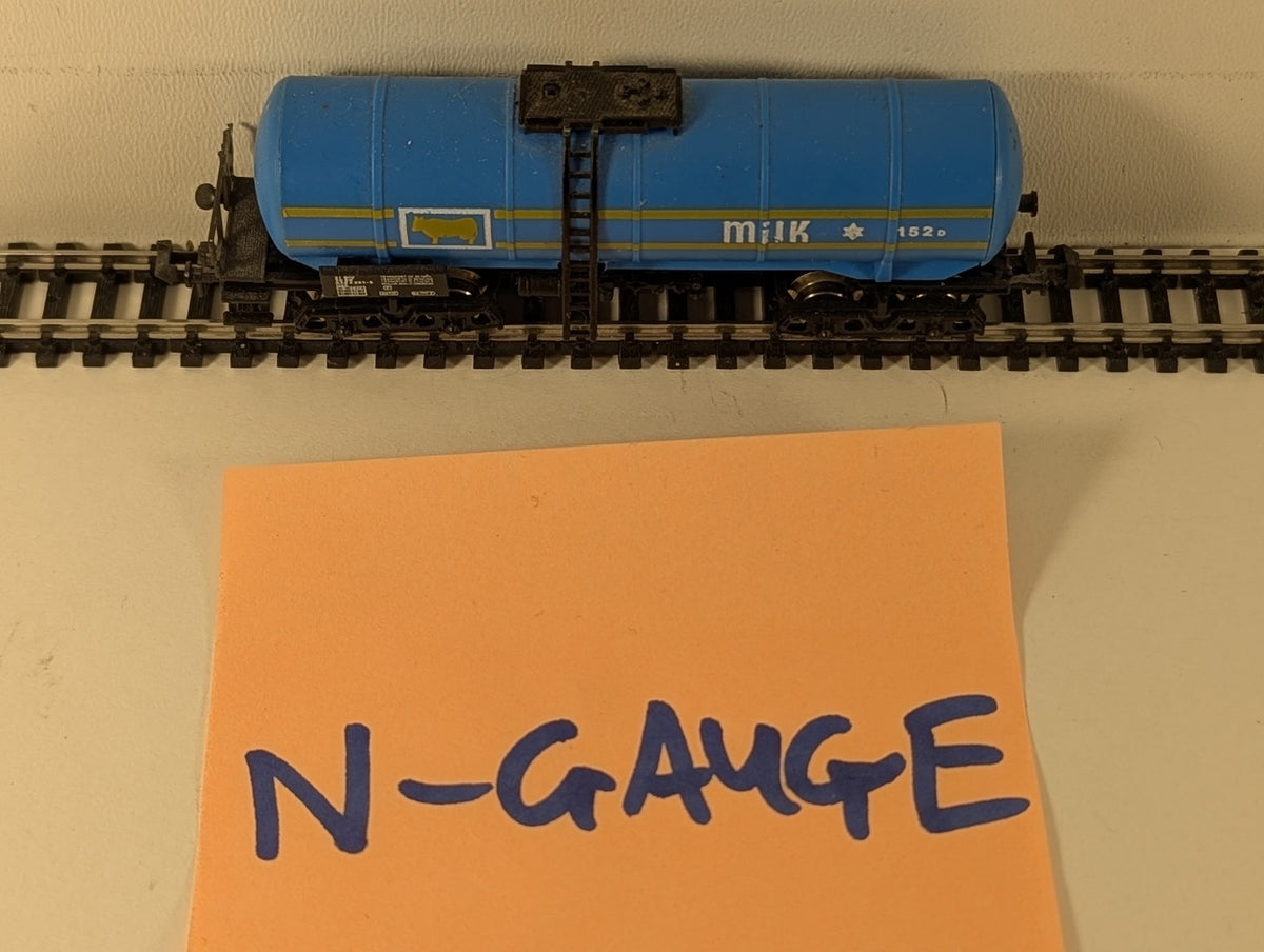 Lima N Gauge Milk Bogie Tank Wagon 152 D Milk Tank Wagon Blue Milk