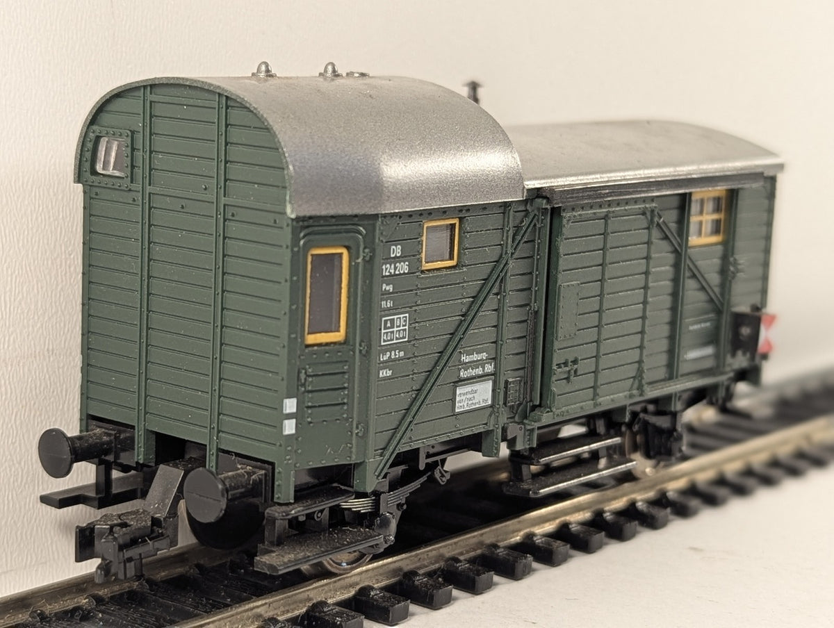 Fleischmann HO Gauge DB Pwg Güterzug-Gepäckwagen Goods Brake Van 124 206