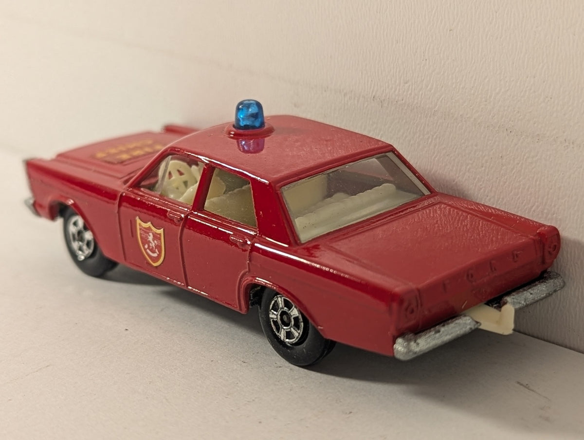 Matchbox Ford Galaxie Fire Chief Car Die-cast Model Car Red 59