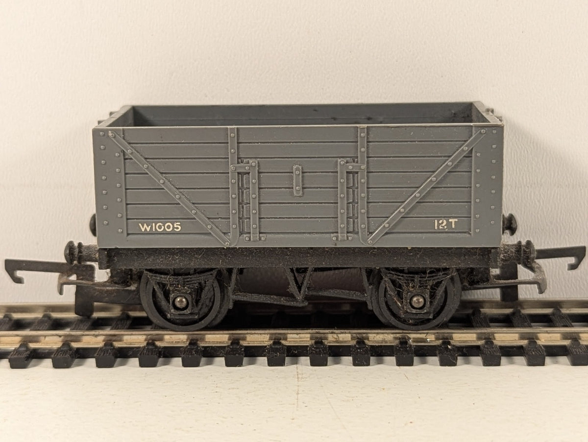 Tri-ang OO Gauge 5 Plank Open Wagon Goods Wagon W1005 BR Grey R10/1