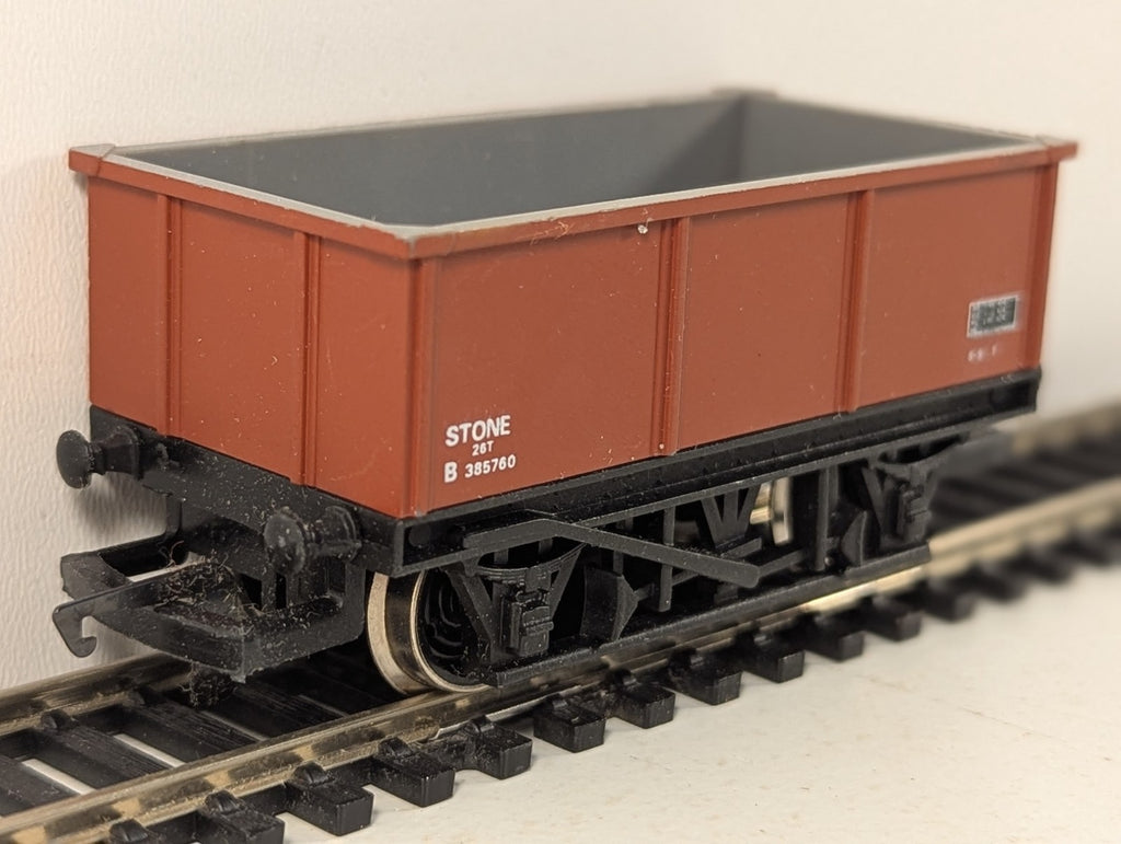 Hornby Railways OO Gauge 26T Stone Wagon Goods Wagon B385760 BR Bauxite