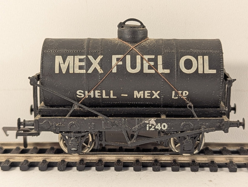 Kitbuilt OO Gauge Shell-Mex Mex Fuel Oil Tank Wagon 1240 Shell-Mex Black R.115