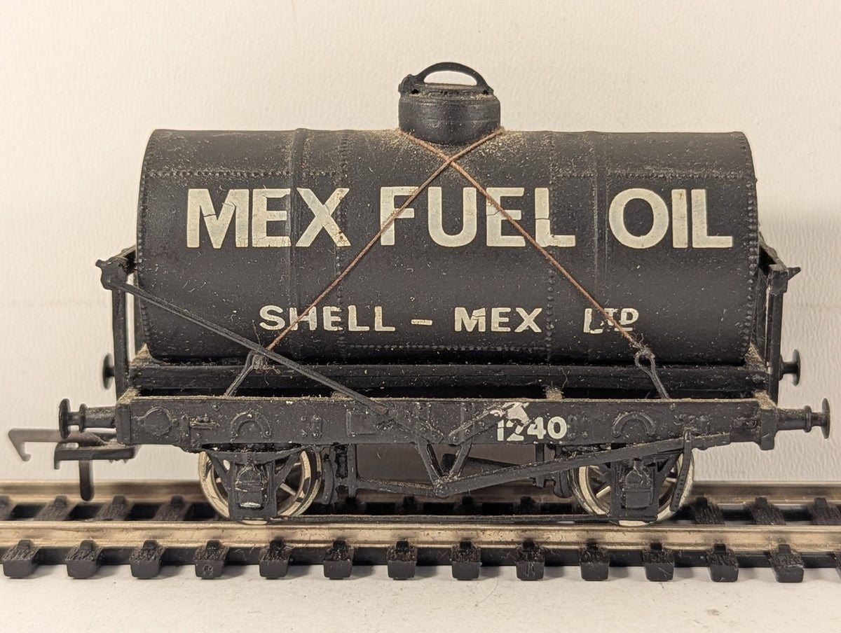 Kitbuilt OO Gauge Shell-Mex Mex Fuel Oil Tank Wagon 1240 Shell-Mex Black R.115