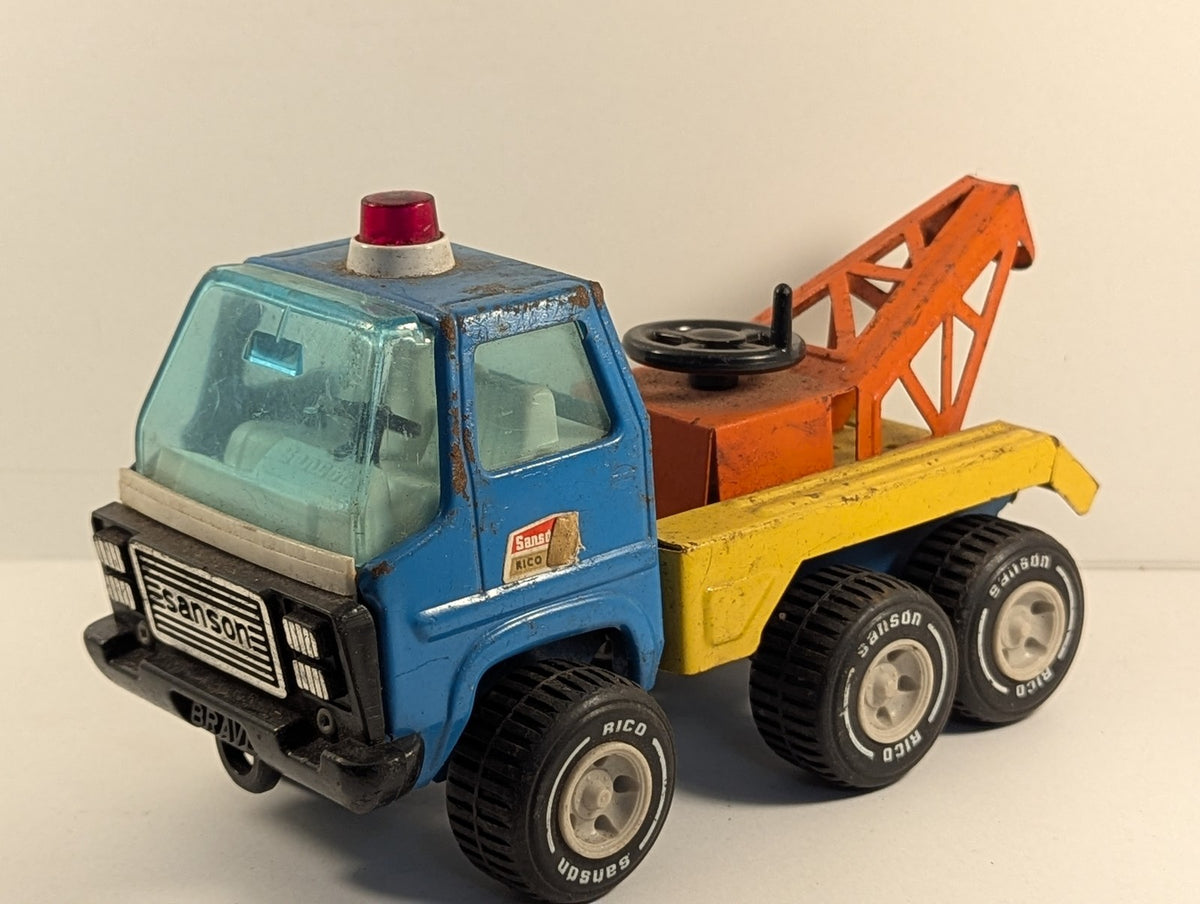 Rico Sanson Bravo Toy Tow Truck Blue, Yellow and Orange