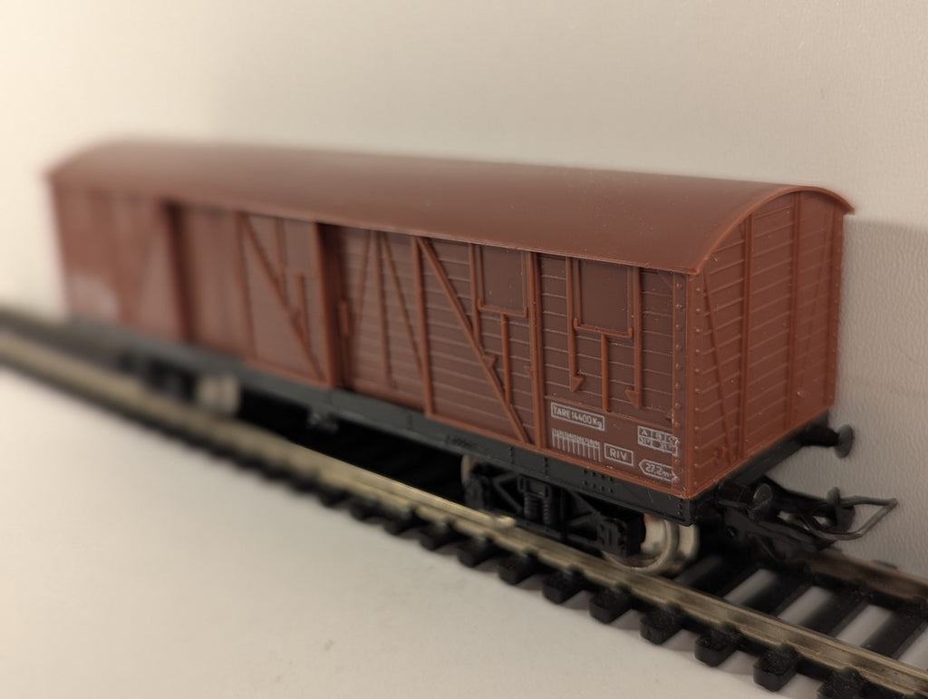 Jouef HO Gauge Couvert à Bogies T.P. Goods Wagon 420714 SNCF Brown 6530