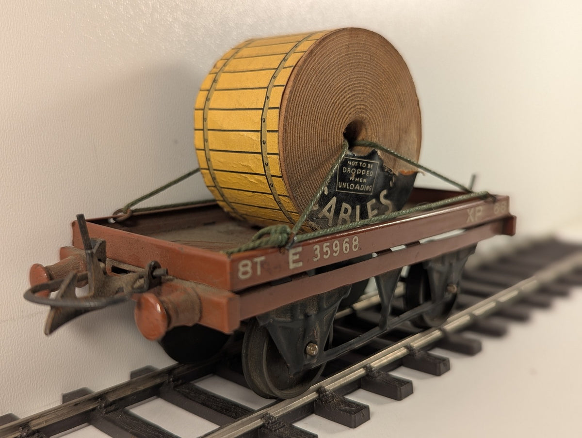 Hornby Dublo OO Gauge Low-Sided Wagon with Cable Drum Goods Wagon E 35968