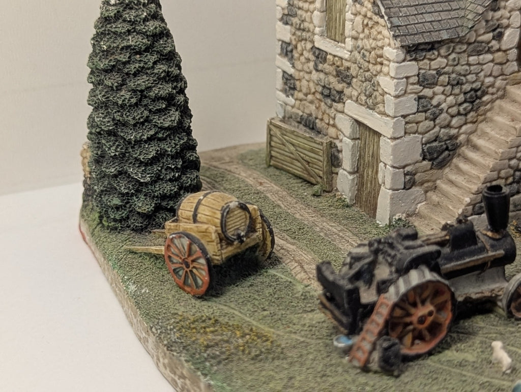 Vintage Danbury Mint Threshing by Alan Mynall Barn Diorama Collectible