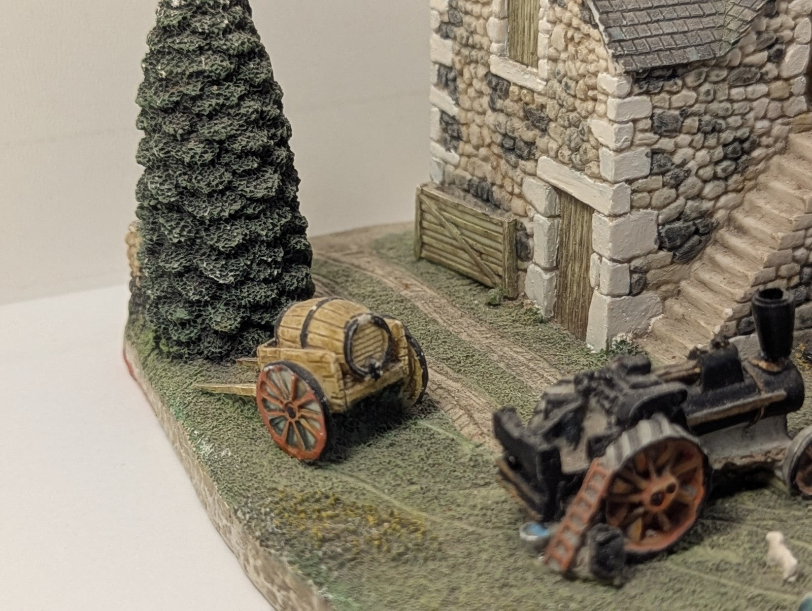 Vintage Danbury Mint Threshing by Alan Mynall Barn Diorama Collectible