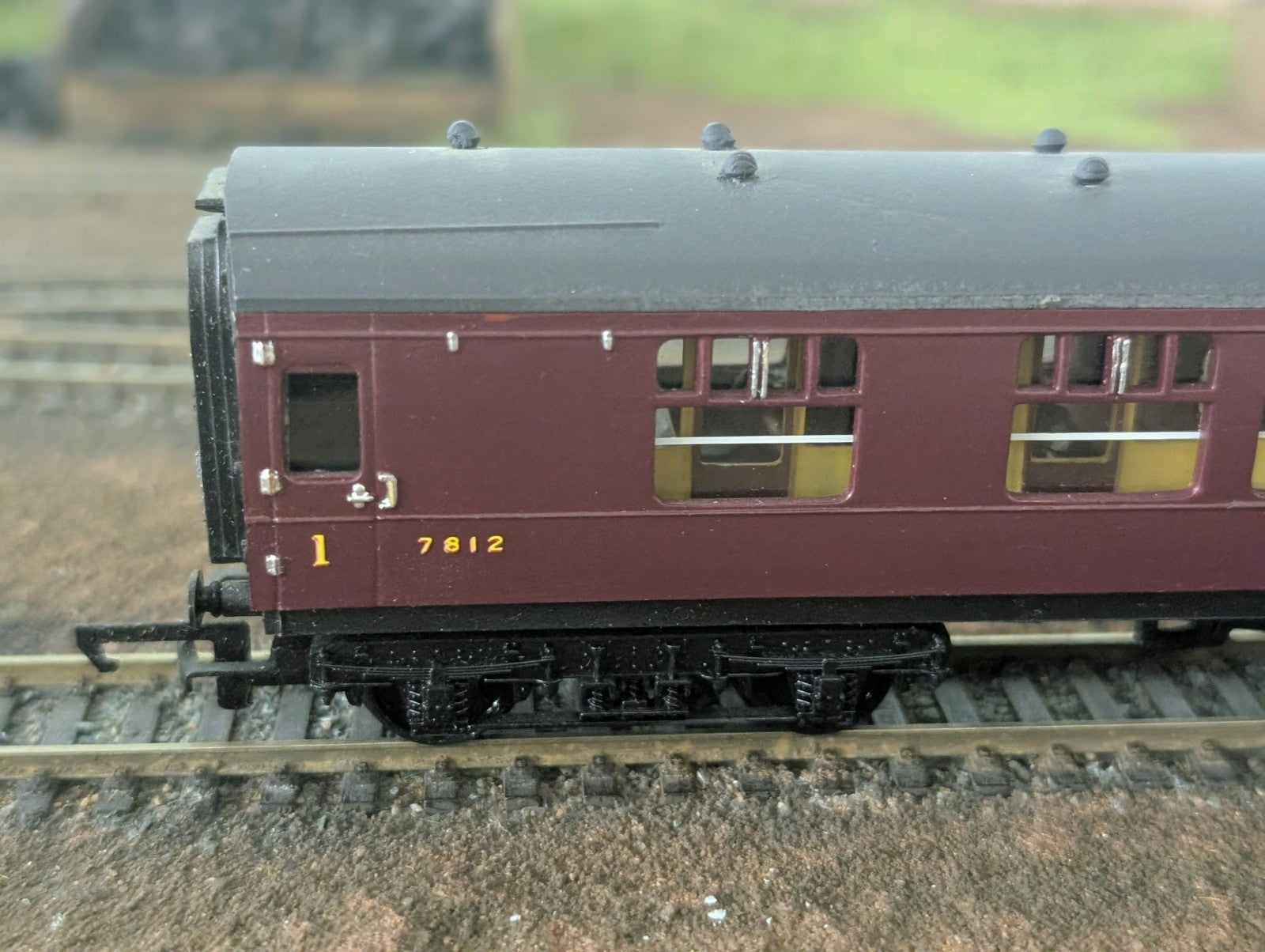 Triang LMS Coach 1st/ 3rd Class Repainted Renumbered 7812
