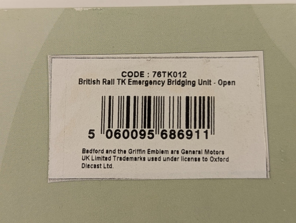 Oxford Diecast OO Gauge Bedford TK Emergency Bridging Unit - Open